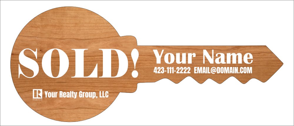 SOLD Key-Shaped Wooden Sign for Realtors - Image 4