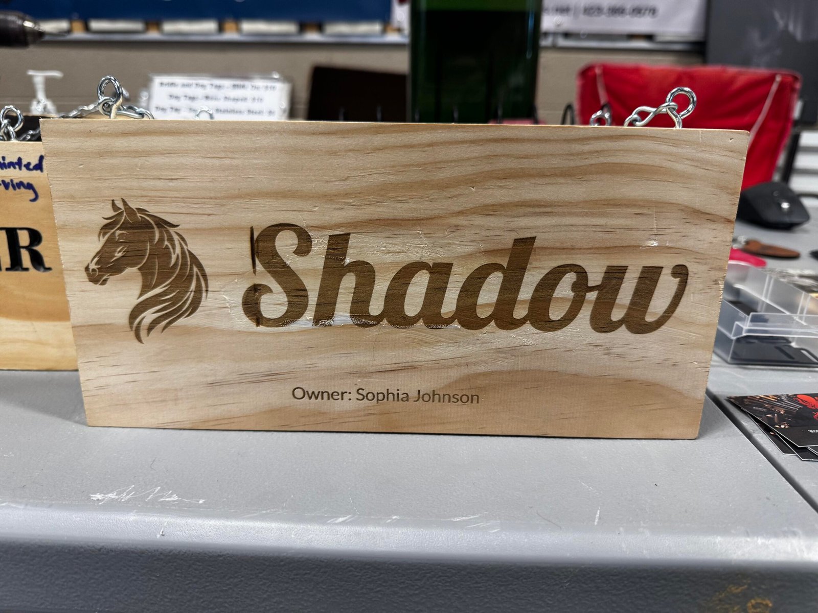 Wooden Horse Stall Signs