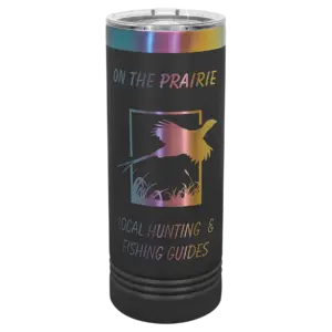 22 oz. Black/Prism ION-Plated Skinny Tumbler with Slider Lid